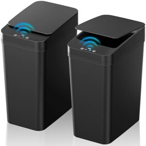 Bathroom Trash Can with Lid, KOEYLE 2 Pack 2.2 Gallon Automatic Touchless Garbage Can