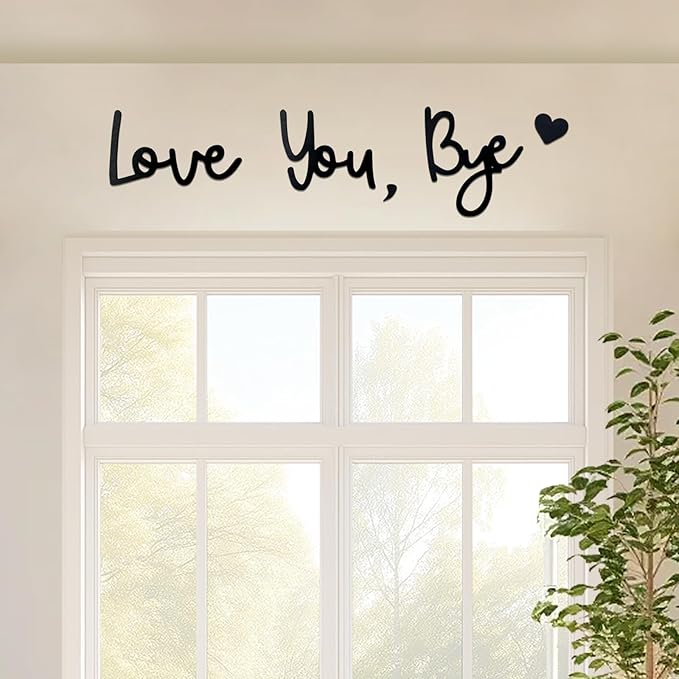 Wooden Love You Bye Sign Home Decor