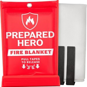 Prepared Hero Emergency Fire Blanket - 1 Pack - Fire Suppression for Kitchen