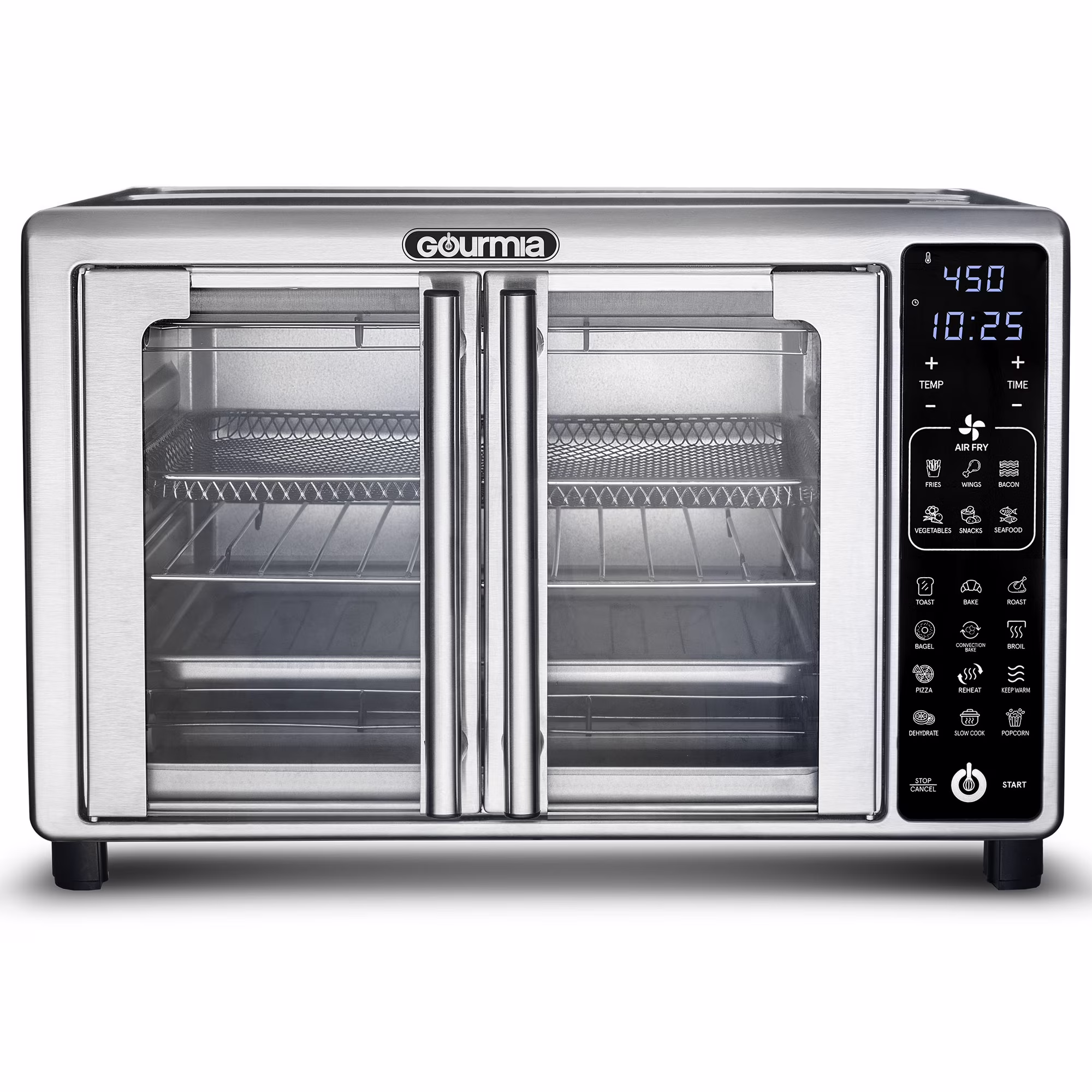 Gourmia French Door 6-Slice Digital Toaster Oven Air Fryer