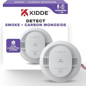 Kidde Smoke Detector, AA Battery Powered, LED Warning Light Indicators